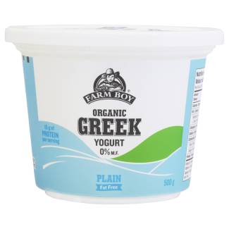 Farm Boy™ 0% M.F. Organic Plain Greek Yogurt (500 g)