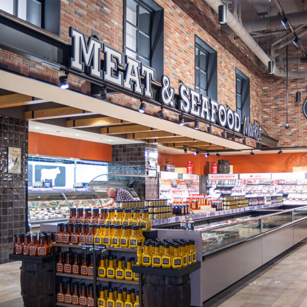 Meat and Seafood Department in Farm Boy Dupont, Toronto.