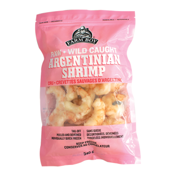 Farm Boy™ Raw Peeled Deveined Frozen Argentinian Shrimp (340 g)