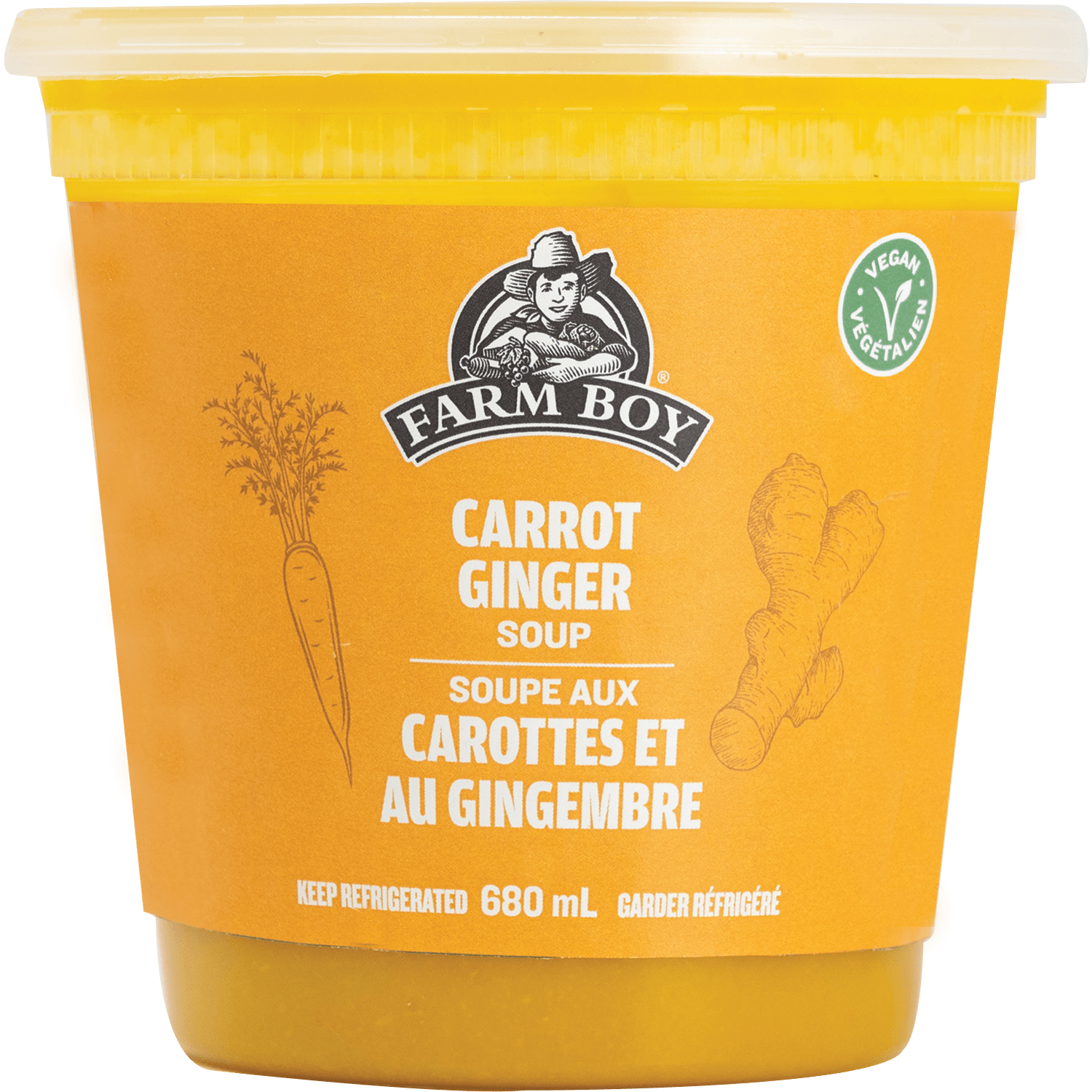 Container of Farm Boy Carrot Ginger Soup