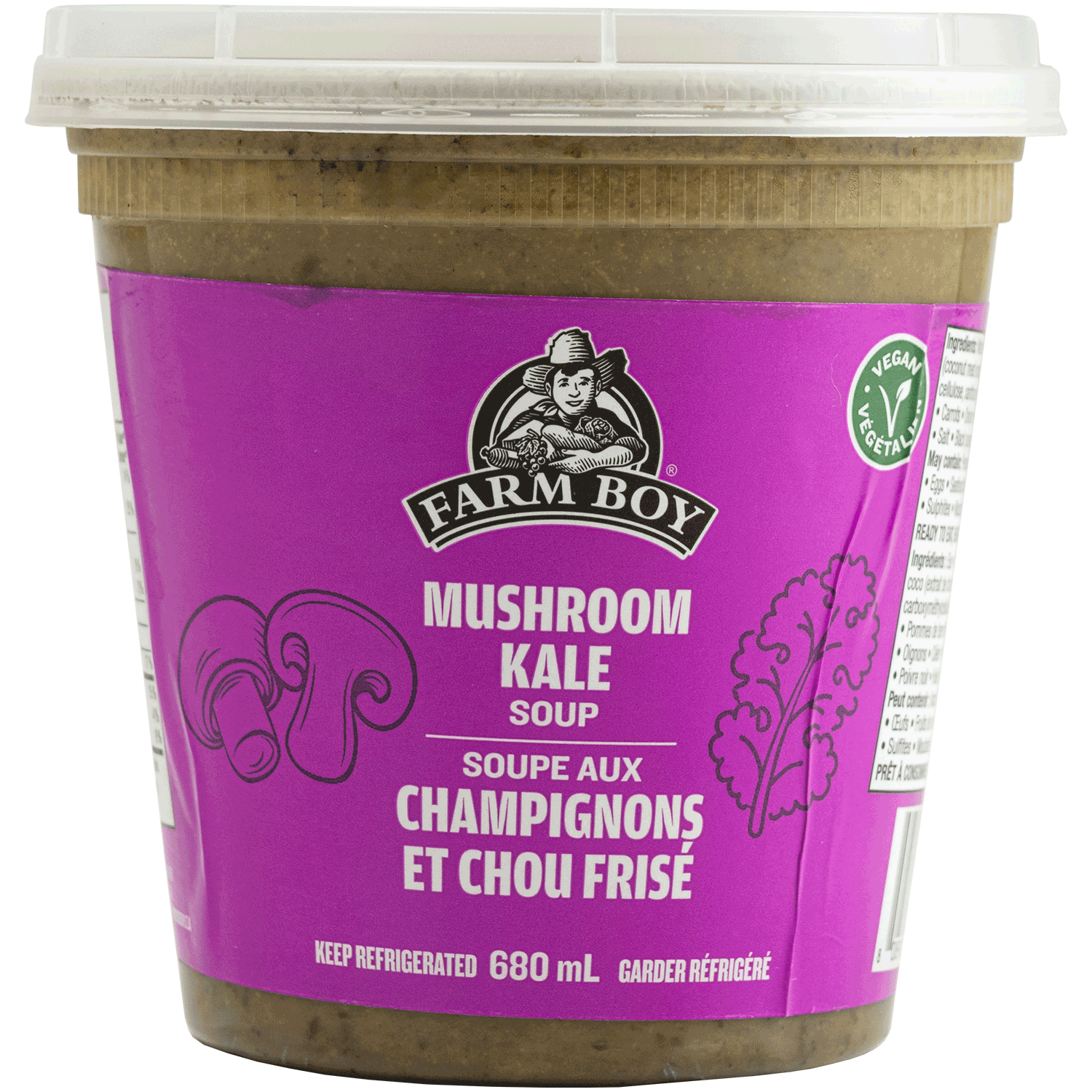 Container of Farm Boy Mushroom Kale Soup