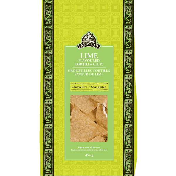 Bag of Farm Boy Lime Tortilla Chips