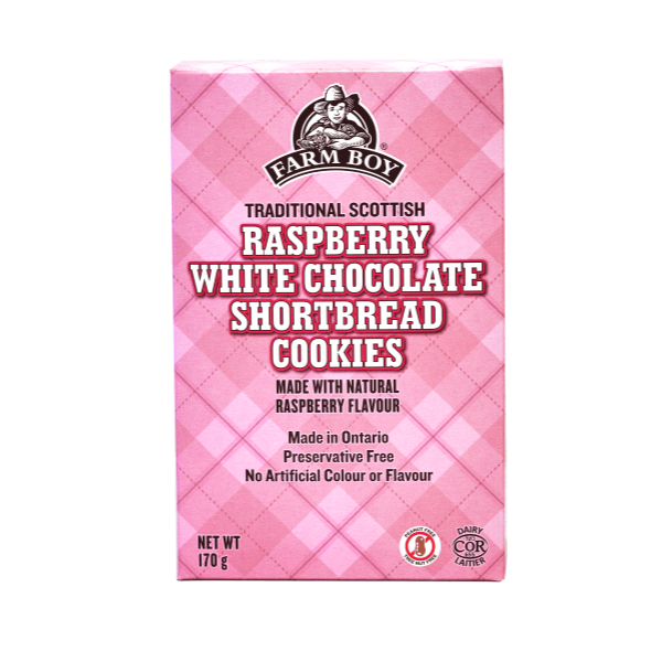 Farm Boy Raspberry White Chocolate Shortbread Cookies